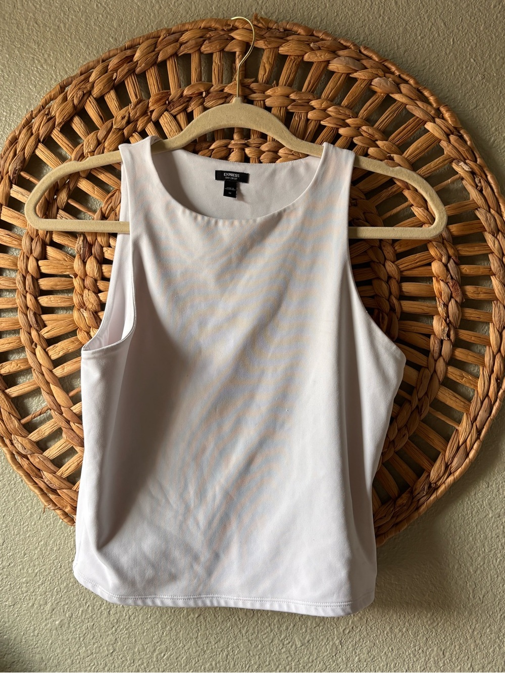 Express White Scoop Neck Tank Top